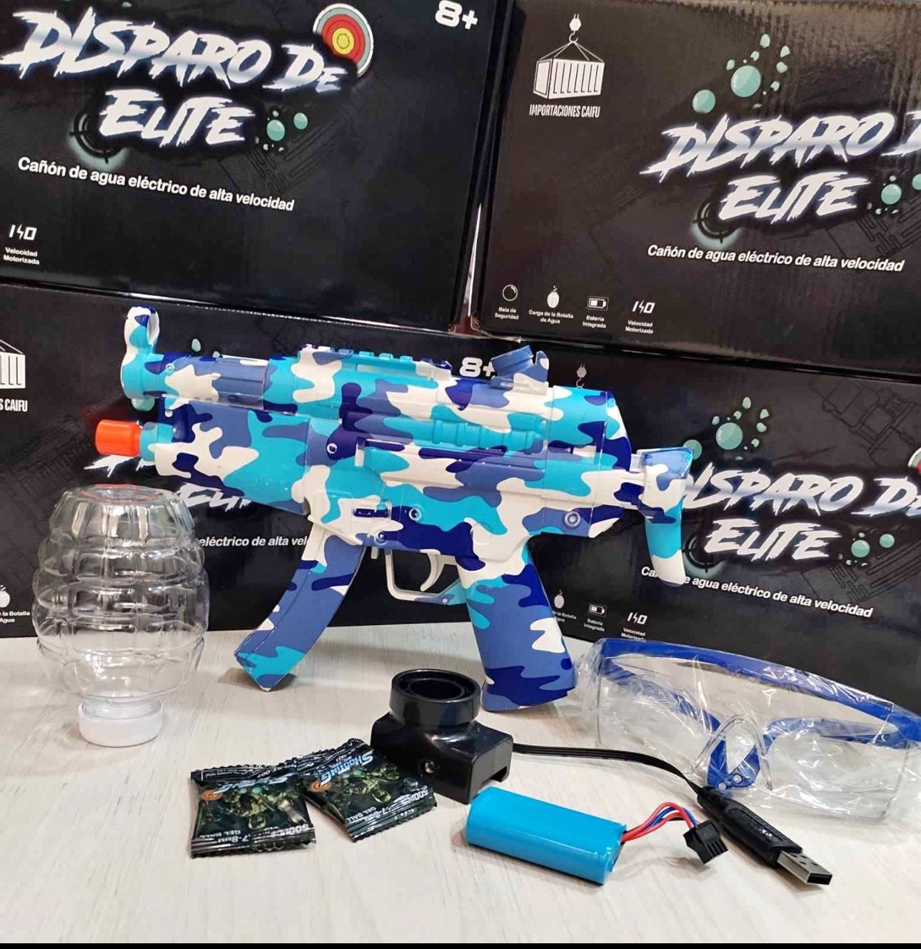 LANZADOR DE HIDROGEL CON 20 MIL ORBIS