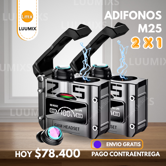 AUDIFONOS M25 GAMER PRO 2X1